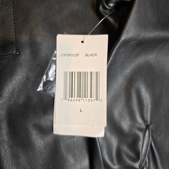 NWT Juicy Couture, Black, Plether Button-Up Jacket Large - Picture 2 of 10